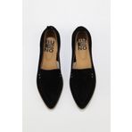 Bueno Shoes 01WN0128 Siyah Süet Kadın Düz Babet