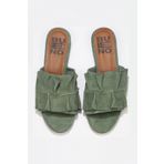 Bueno Shoes 01WN1908 Yeşil Açık Süet Kadın Düz Terlik