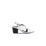 Bueno Shoes 01WN2603 Beyaz Deri Kadın Topuklu Sandalet