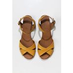 Bueno Shoes 01WN3808 Sarı Deri Kadın Sandalet