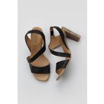 Bueno Shoes 01WN4100 Siyah Deri Kadın Sandalet