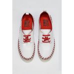 Bueno Shoes 01wq0200 Beyaz Kırmızı Deri Kadın Düz Ayakkabı