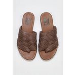 Bueno Shoes 01wq0501 Gri Deri Kadın Parmak Arası Terlik