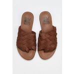 Bueno Shoes 01wq0501 Taba Deri Kadın Parmak Arası Terlik