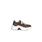 Bueno Shoes 01WQ10100 Haki Deri Kadın Dolgu Topuklu Spor Ayakkabı