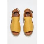 Bueno Shoes 01wq1125 Sarı Deri Espadril Kadın Sandalet