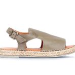Bueno Shoes 01WQ1125 Yeşil Deri Kadın Espadril Sandalet