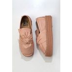 Bueno Shoes 01WQ3502 Pudra Deri Kadın Dolgu Topuklu Espadril Ayakkabı