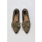 Bueno Shoes 01WR3117 Haki Deri Kadın Düz Babet