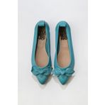 Bueno Shoes 01WR3118 Turkuaz Deri Kadın Babet
