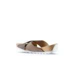 Bueno Shoes 01WS0502 Gri Deri Kadın Dolgu Topuklu Terlik