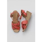 Bueno Shoes 01WS10307 Mercan Deri Kadın Dolgu Topuklu Espadril Sandalet