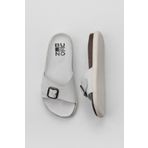 Bueno Shoes 01WS11003 Beyaz Nubuk Kadın Düz Terlik