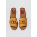 Bueno Shoes 01WS1821 Sarı Deri Kadın Espadril Terlik