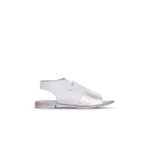 Bueno Shoes 01WS2510 Gri Yılan Deri Kadın Düz Sandalet