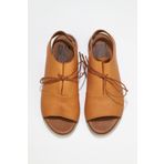 Bueno Shoes 01ws2510 Taba Deri Kadın Düz Sandalet