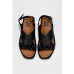 Bueno Shoes 01WS2801 Siyah Deri Kadın Sandalet