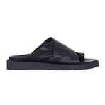 Bueno Shoes 01WS2809 Siyah Deri Parmak Arası Kadın Terlik