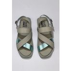 Bueno Shoes 01ws2816 Yeşil Deri Kadın Düz Sandalet