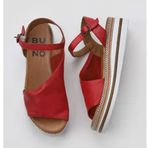 Bueno Shoes 01WS4203 Kırmızı Deri Dolgu Topuklu Kadın Sandalet