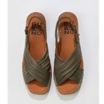 Bueno Shoes 01WS9912 Yeşil Deri Kadın Espadril Sandalet