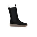 Bueno Shoes 01WT3004 Siyah Süet Düz Kadın Bot