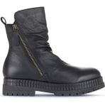 Bueno Shoes 01WT3800 Siyah Deri Kadın Düz Bot