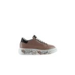Bueno Shoes 01WT4700 Gül Kurusu Siyah Deri Kadın Spor Ayakkabı