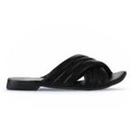 Bueno Shoes 01WU1803 Siyah Deri Kadın Düz Terlik