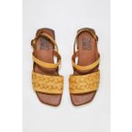 Bueno Shoes 01WU1810 Sarı Deri Kadın Sandalet