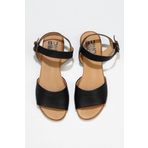 Bueno Shoes 01WU3101 Siyah Deri Kadın Sandalet