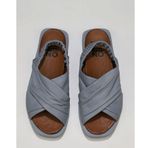 Bueno Shoes 01WU3309 Mavi Deri Kadın Düz Sandalet