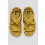 Bueno Shoes 01WU4619 Sarı Deri Kadın Dolgu Topuklu Sandalet