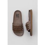 Bueno Shoes 01WU4708 Gri Deri Kadın Düz Terlik