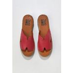 Bueno Shoes 01WU5105 Fuşya Deri Kadın Dolgu Topuklu Terlik