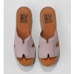 Bueno Shoes 01WU5105 Pembe Deri Dolgu Topuklu Kadın Espadril Terlik