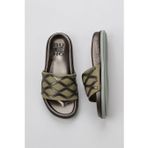 Bueno Shoes 01WU5828 Haki Multi Deri Kadın Düz Terlik
