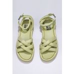 Bueno Shoes 01wu5902 Yeşil Deri Kadın Düz Sandalet
