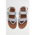 Bueno Shoes 01WU7423 Mavi Deri Kadın Parmak Arası Sandalet