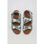 Bueno Shoes 01WU7425 Yeşil Parlak Deri Kadın Düz Sandalet