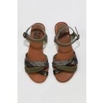 Bueno Shoes 01wu7442 Haki Multi Deri Düz Kadın Sandalet