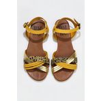 Bueno Shoes 01WU7442 Sarı Multi Deri Kadın Sandalet