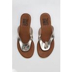 Bueno Shoes 01WU7446 Bej Parlak Deri Kadın Parmak Arası Terlik