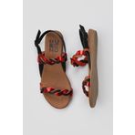 Bueno Shoes 01WU7472 Siyah Multi Deri Kadın Sandalet