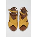 Bueno Shoes 01WU7477 Sarı Deri Kadın Sandalet