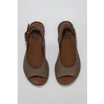 Bueno Shoes 01WU8204 Gri Deri Kadın Düz Sandalet