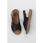 Bueno Shoes 01WU8213 Siyah Deri Kadın Düz Sandalet
