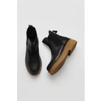Bueno Shoes 01WV0214 Siyah Deri Kadın Dolgu Topuklu Bot