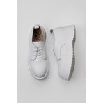 Bueno Shoes 01WV1301 Beyaz Deri Kadın Düz Dolgu Ayakkabı