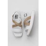 Bueno Shoes 01WY1011 Beyaz Hasır Deri Kadın Sandalet